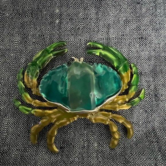 Colorful Crab pendant / brooch - Picture 4 of 4